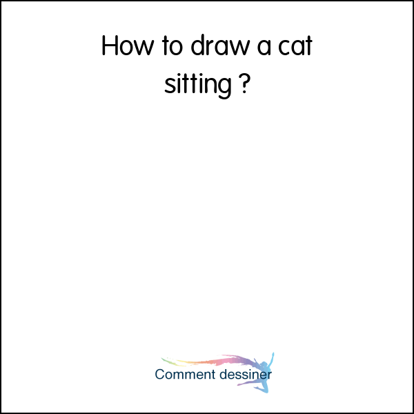 How to draw a cat sitting